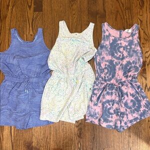 Athleta Girl rompers - set of 3!